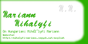 mariann mihalyfi business card